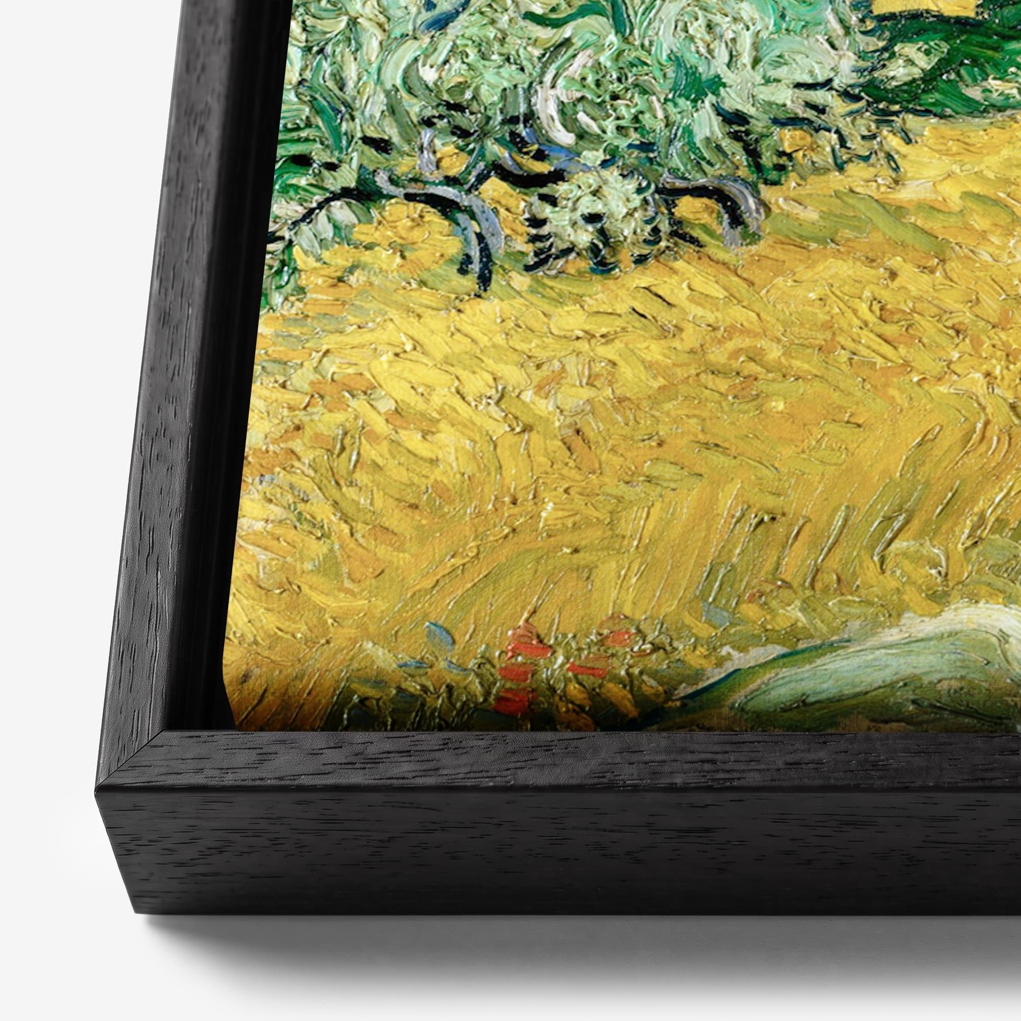 Korenveld met cipressen - Vincent van Gogh Canvas schilderij, detail frame