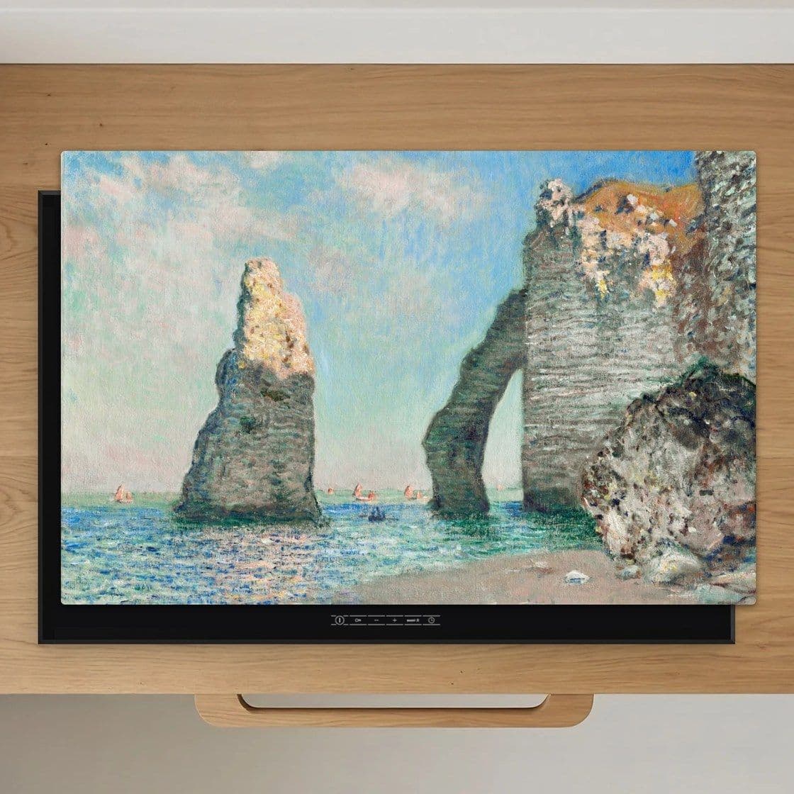 De kliffen bij Étretat - Claude Monet Inductiebeschermer