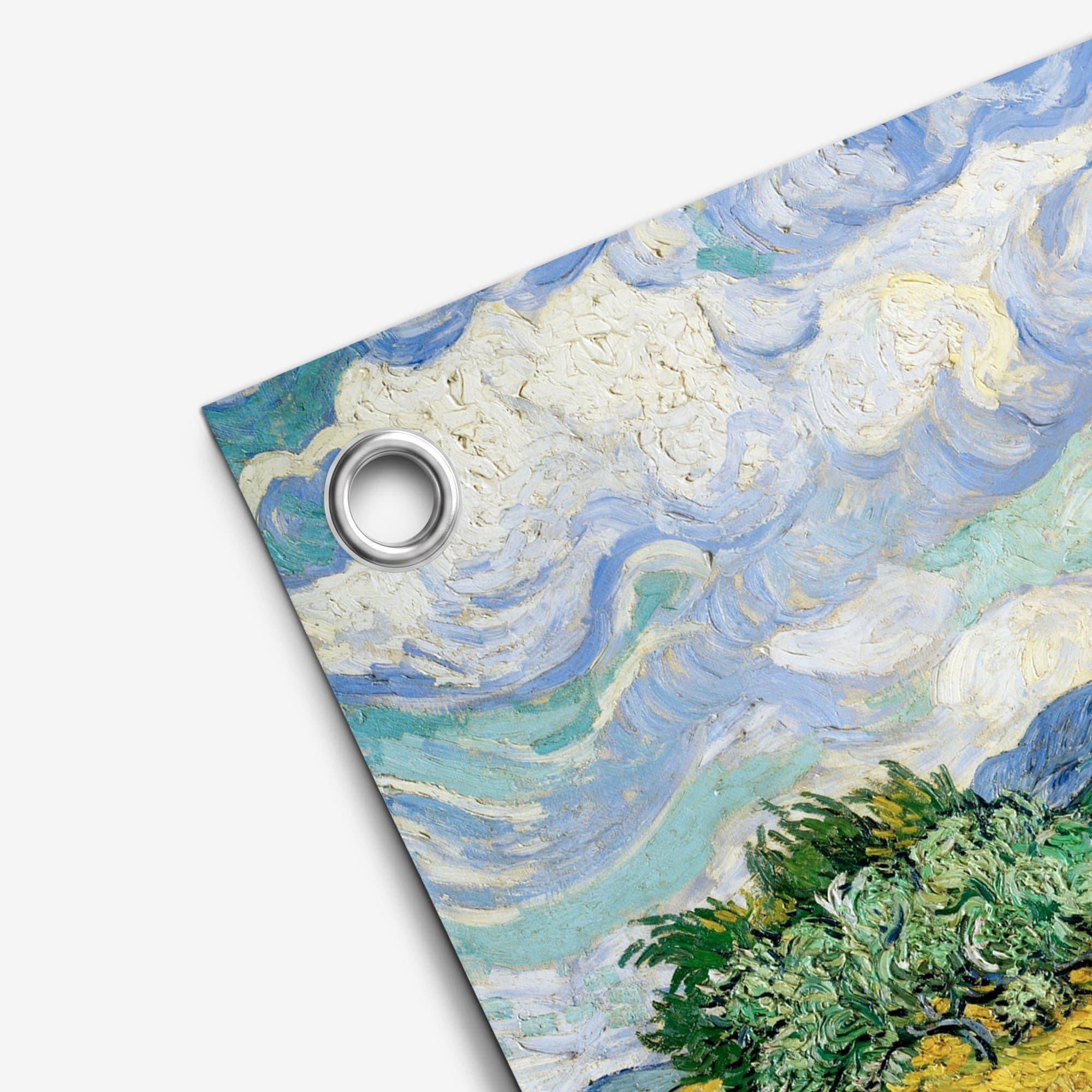 Korenveld met cipressen - Vincent van Gogh, detail hoek