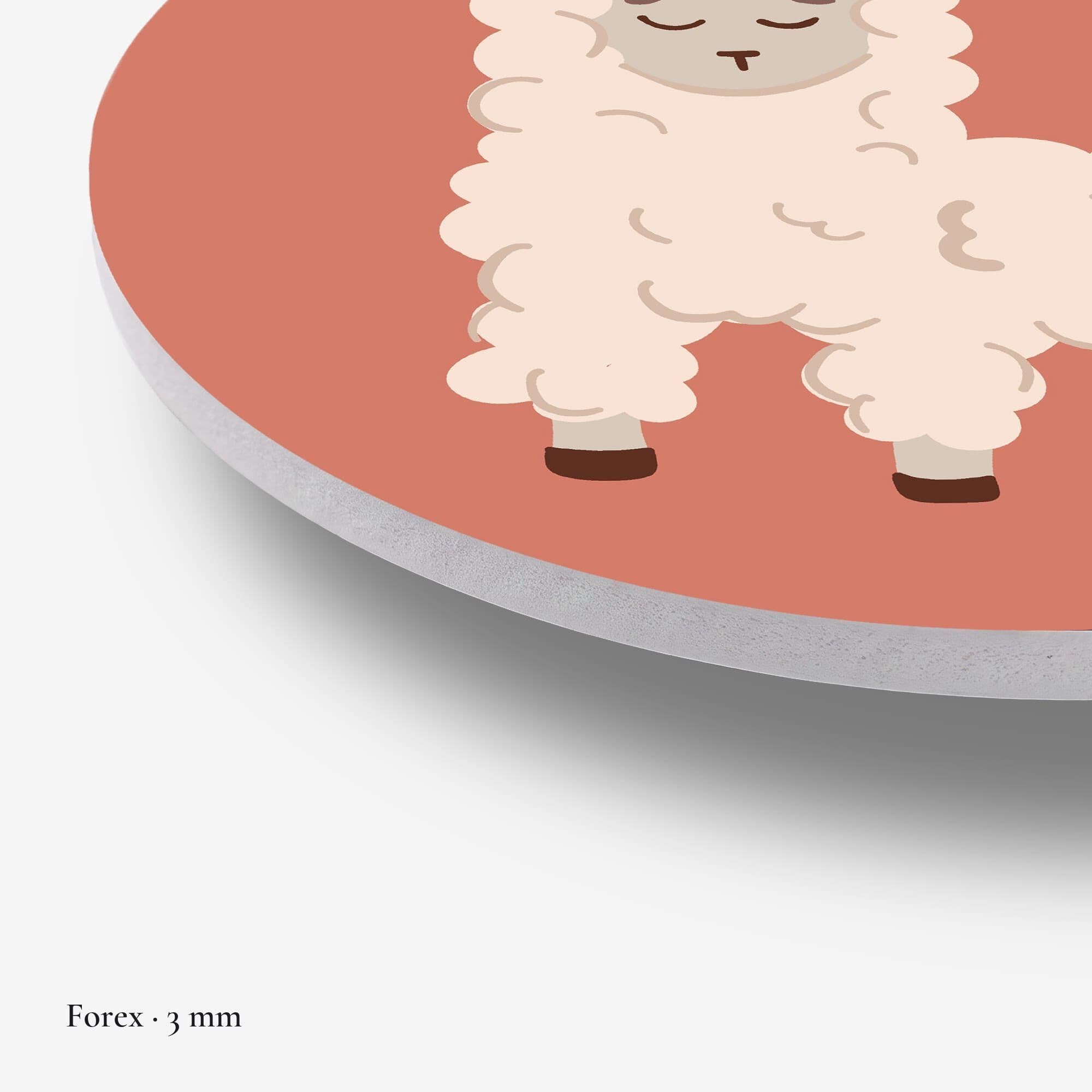 Dreamy Alpaca Muurcirkel, detail rand forex