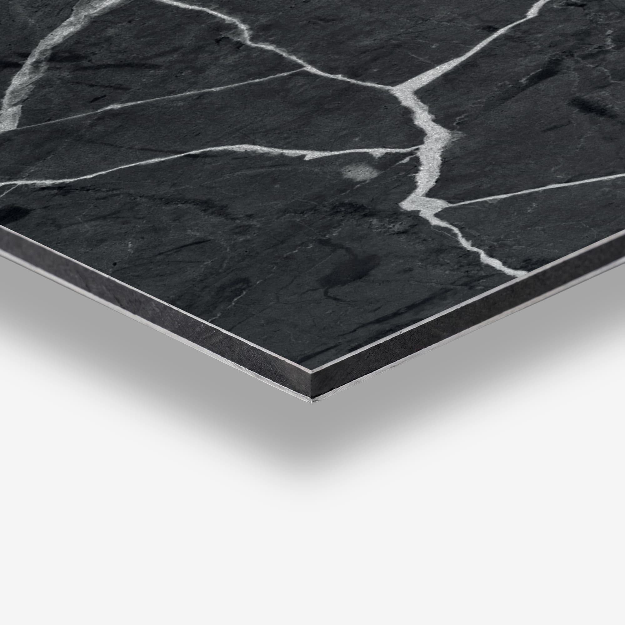 Black Marble Spatscherm, detail rand