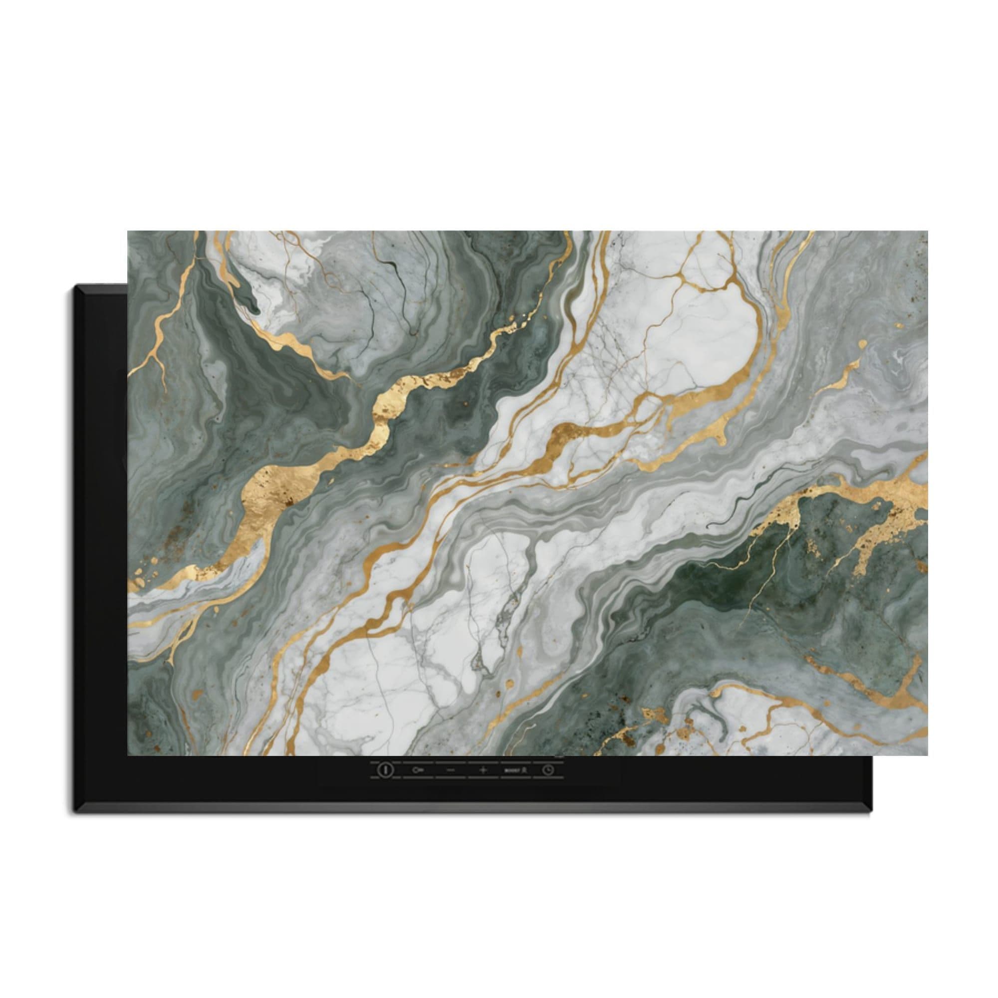 Luxurious Marble Green Inductiebeschermer