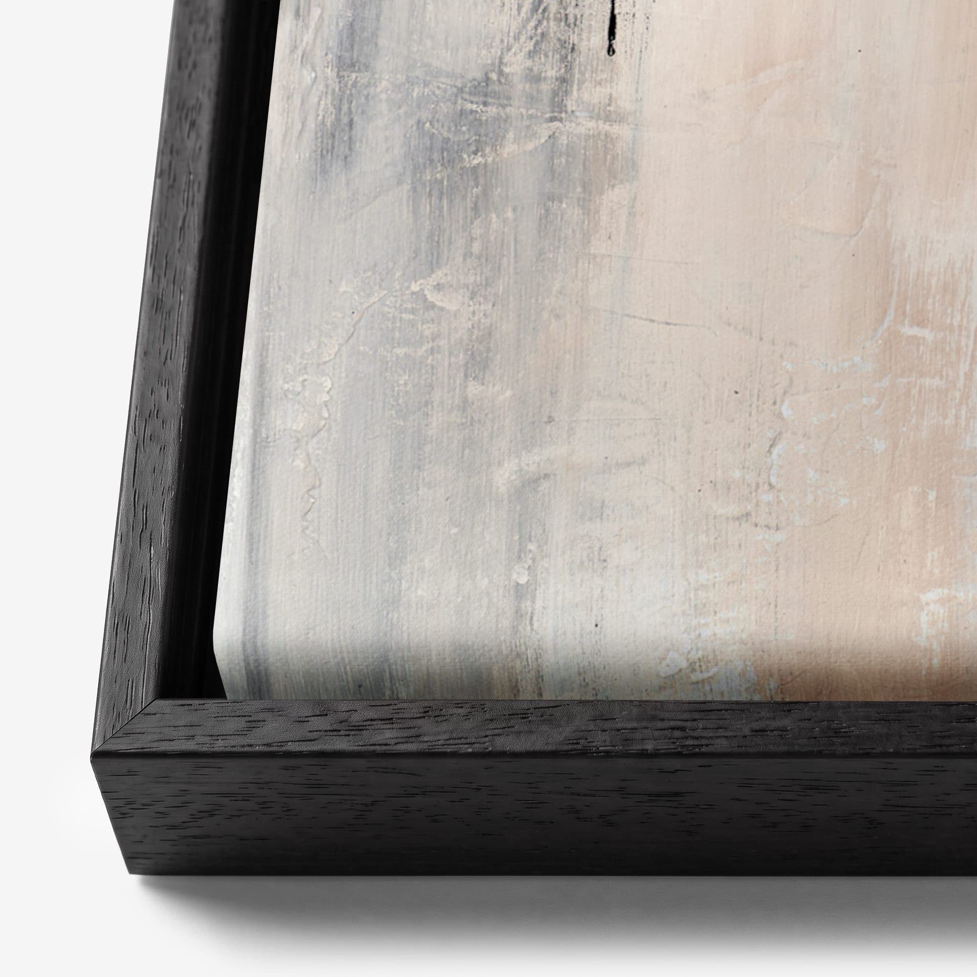 Golden Skyline Mist Canvas schilderij, detail frame
