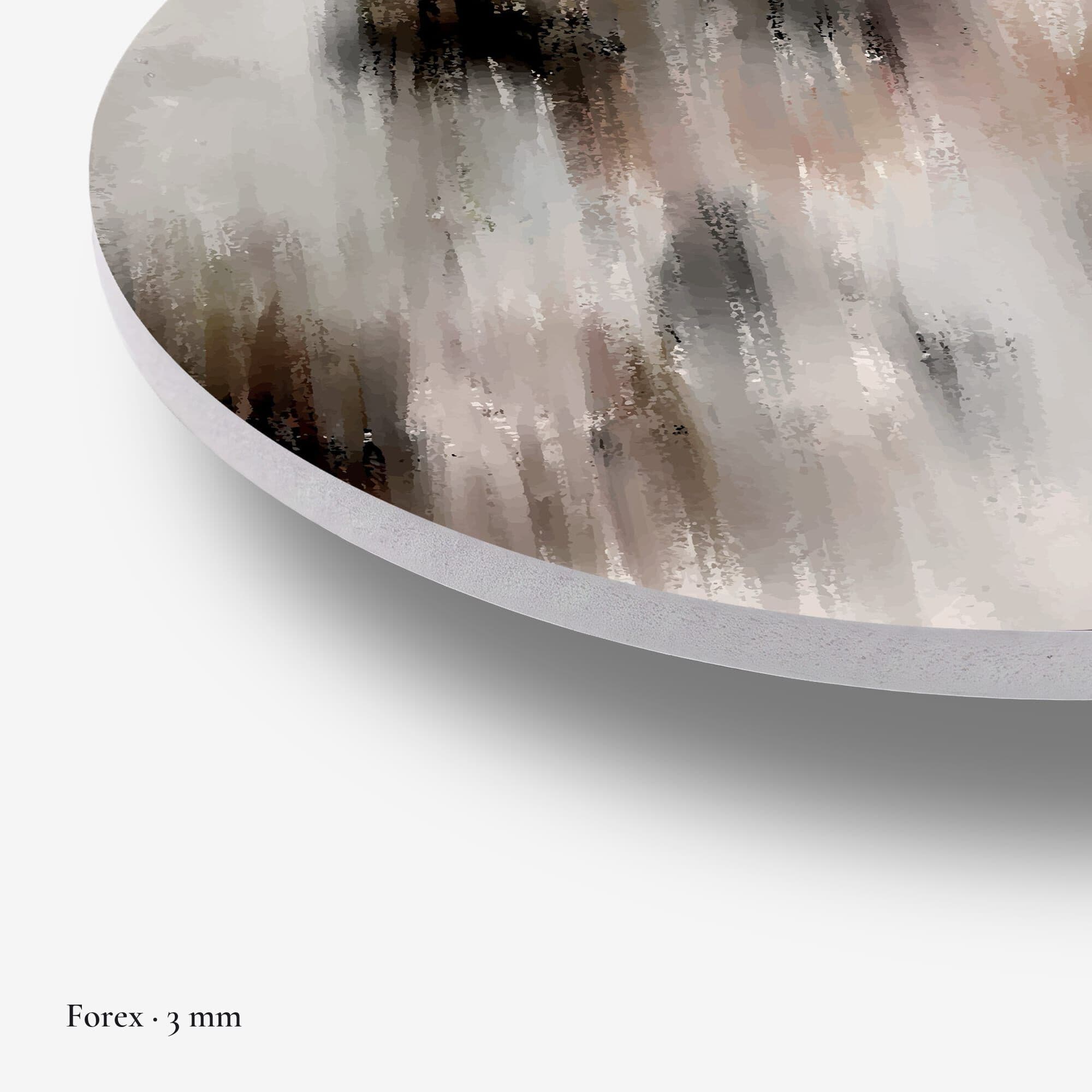 Smoky Brush Haze Muurcirkel, detail rand forex
