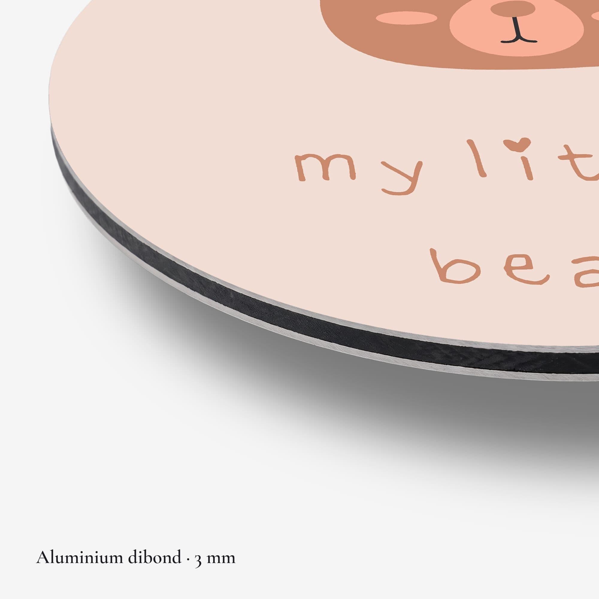 Little Bear Muurcirkel, detail rand dibond
